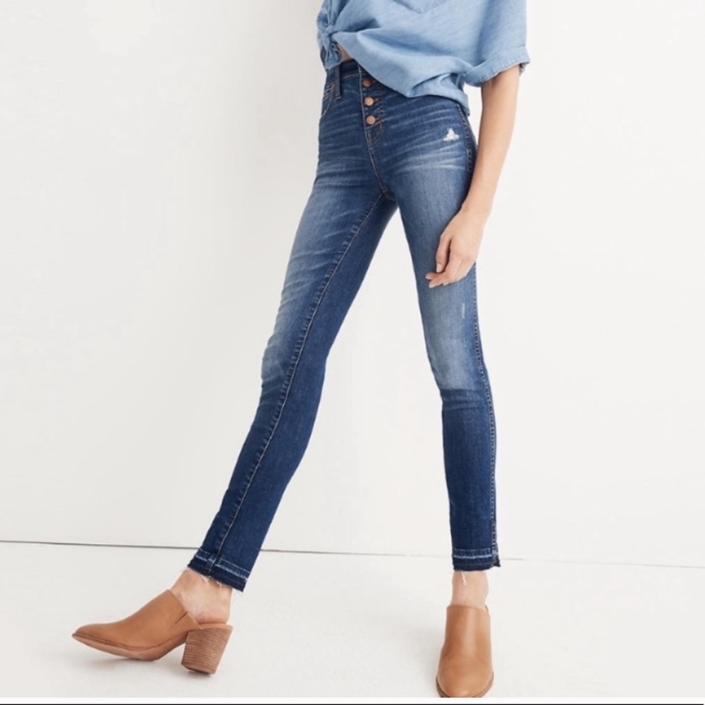 Madewell 10” high rise crop jeans